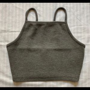 Straight neck halter top